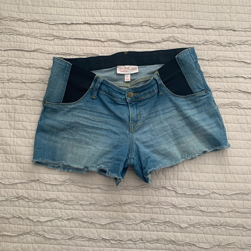 Maternity jean shorts